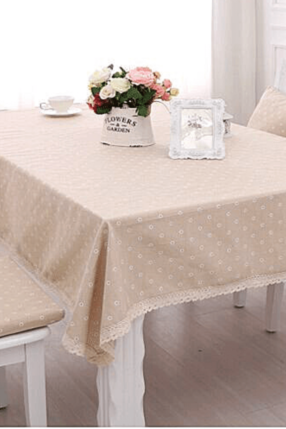 Flower Pattern Tablecloth Decluttered Homes
