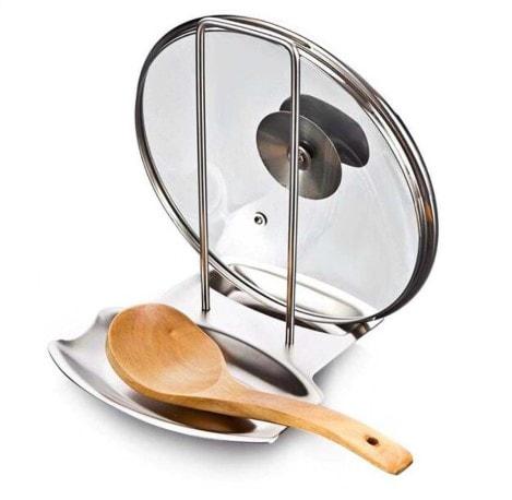 Spoon Rest and Pot Lid Holder Kitchen tool Decluttered Homes
