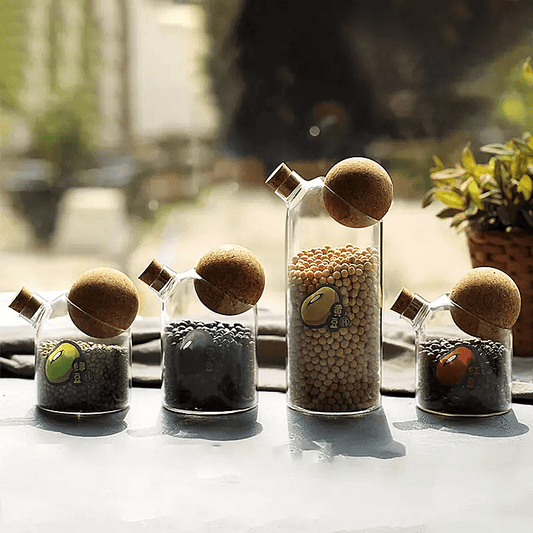 Glass Storage Jar With Cork Lid Ball Glass Storage Jar With Cork Lid Ball Decluttered Homes