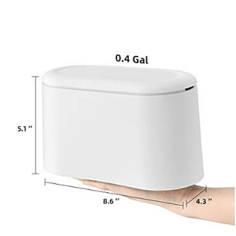 Mini Countertop Trash Can with Lid Mini Countertop Trash Can with Lid Decluttered Homes