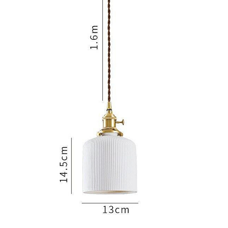 White Ceramic Pendant Light Pendant Lights Decluttered Homes