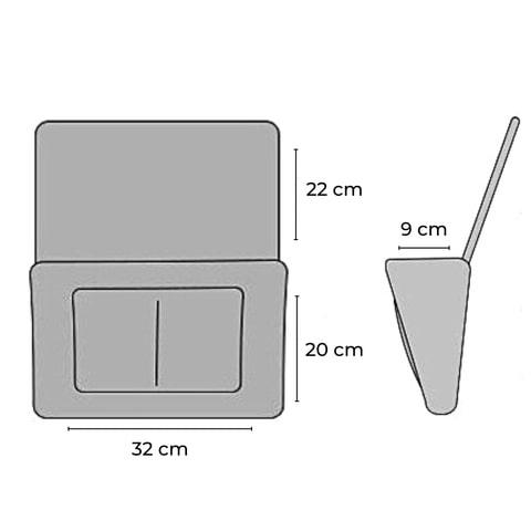 Bedside Organizer - Bedside Caddy Bedside Organizer Decluttered Homes