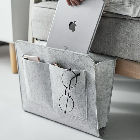 Bedside Organizer - Bedside Caddy Bedside Organizer Decluttered Homes