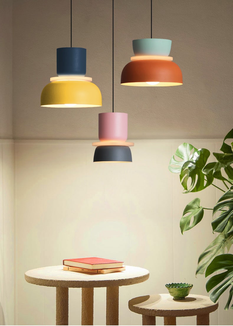 Modern Colorful Pendant Light Lighting Decluttered Homes