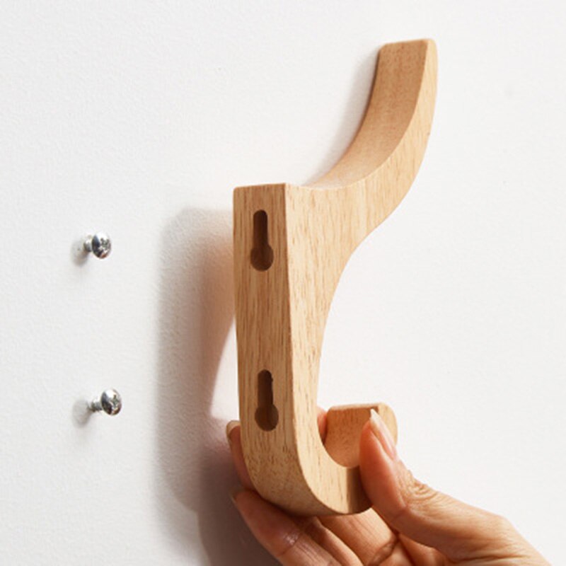 Decorative Natural Wood Coat Hanger Natural Wood Wall Hook Decluttered Homes