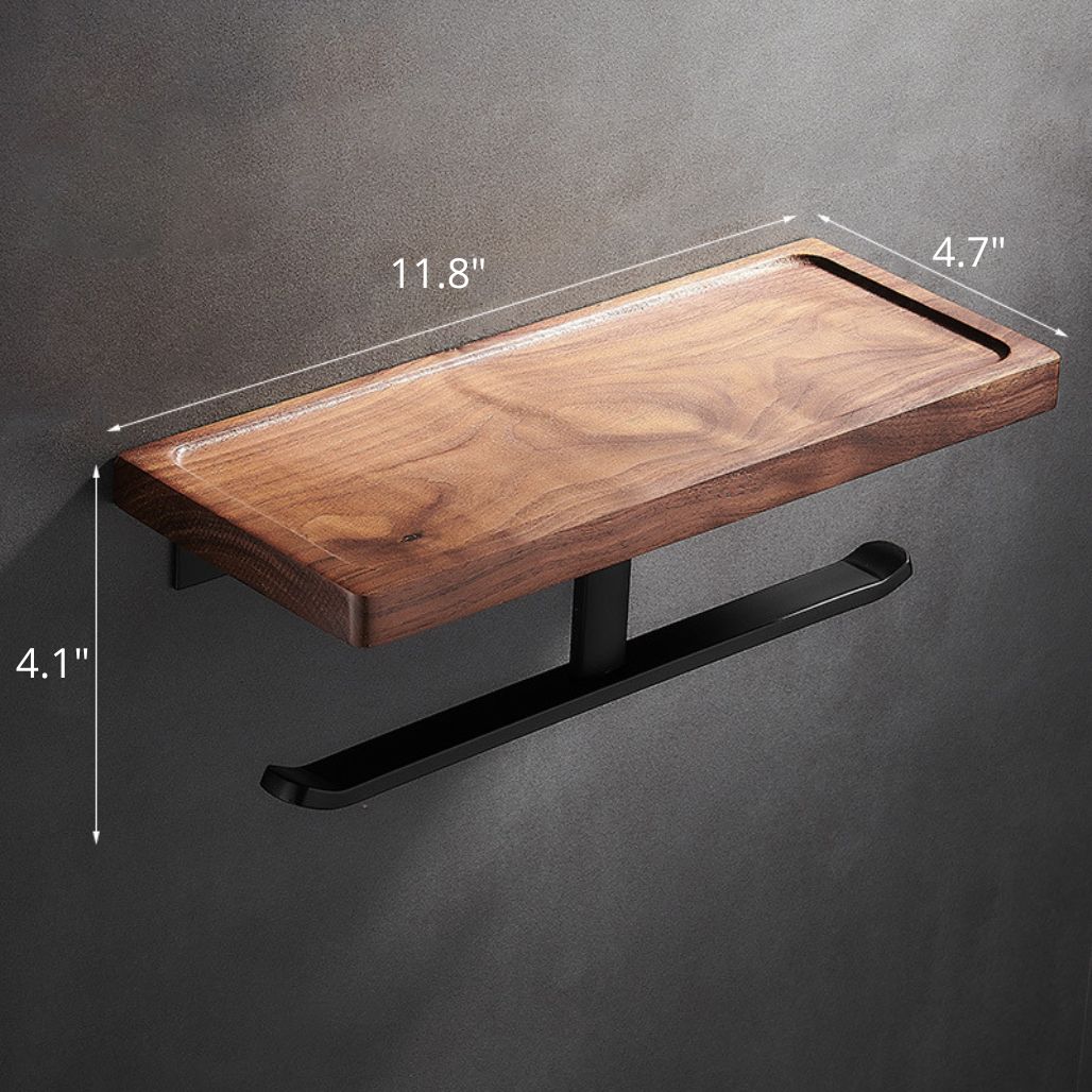 Wood Toilet Paper Holder with Phone Shelf Toilet Paper Holder Decluttered Homes