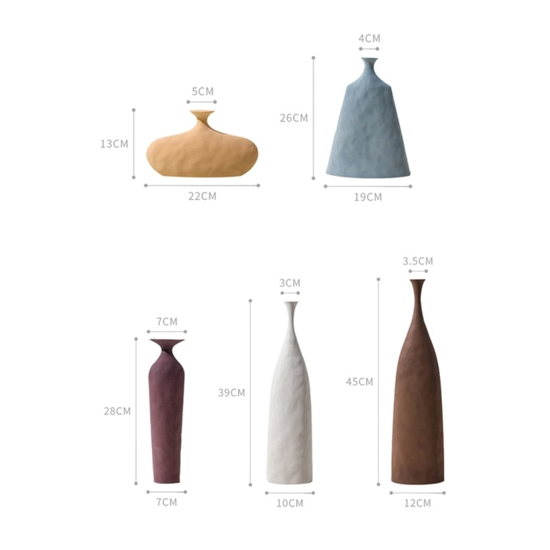 Modern Ceramic Flower Vase vase Decluttered Homes
