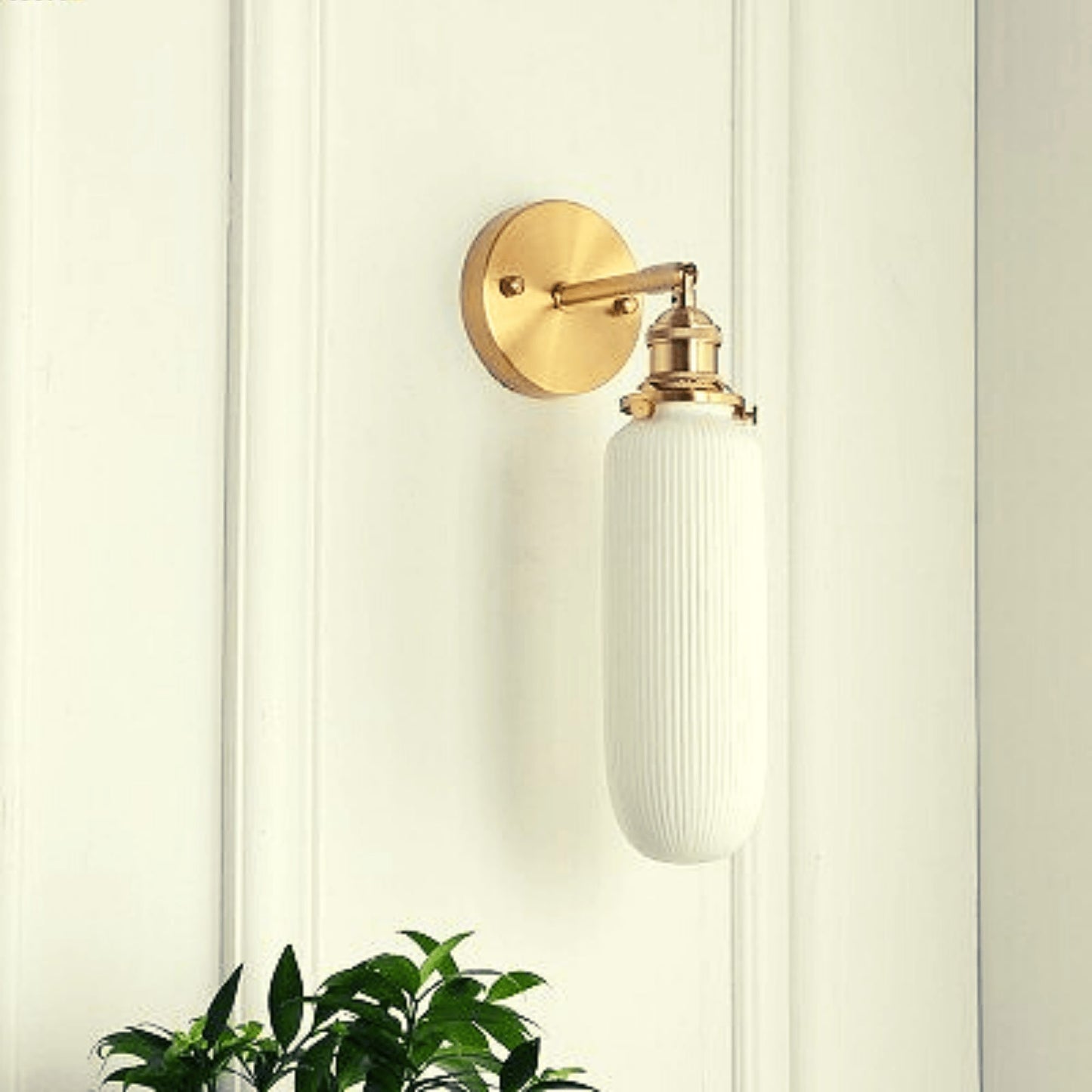Japandi White Ceramic Wall Sconce Wall Sconce Decluttered Homes