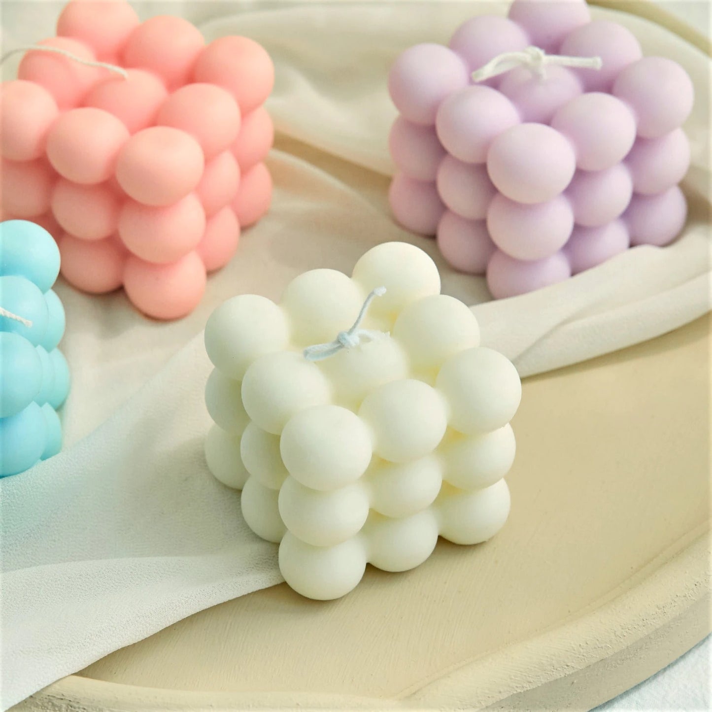 Bubble Cube Candle - Aromatherapy Candle Decluttered Homes