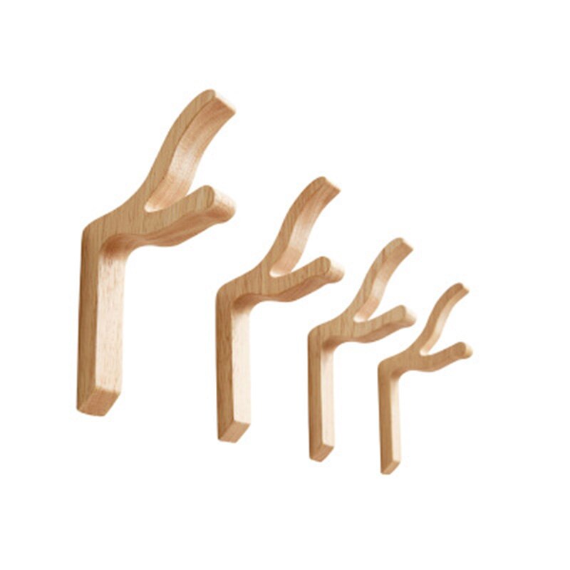 Decorative Natural Wood Coat Hanger Natural Wood Wall Hook Decluttered Homes