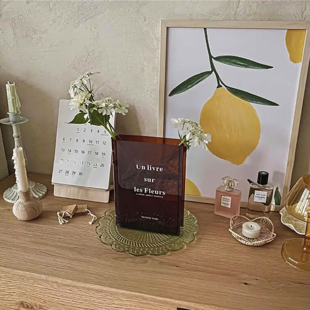 Book Shape Vase for Flowers Vase Decluttered Homes