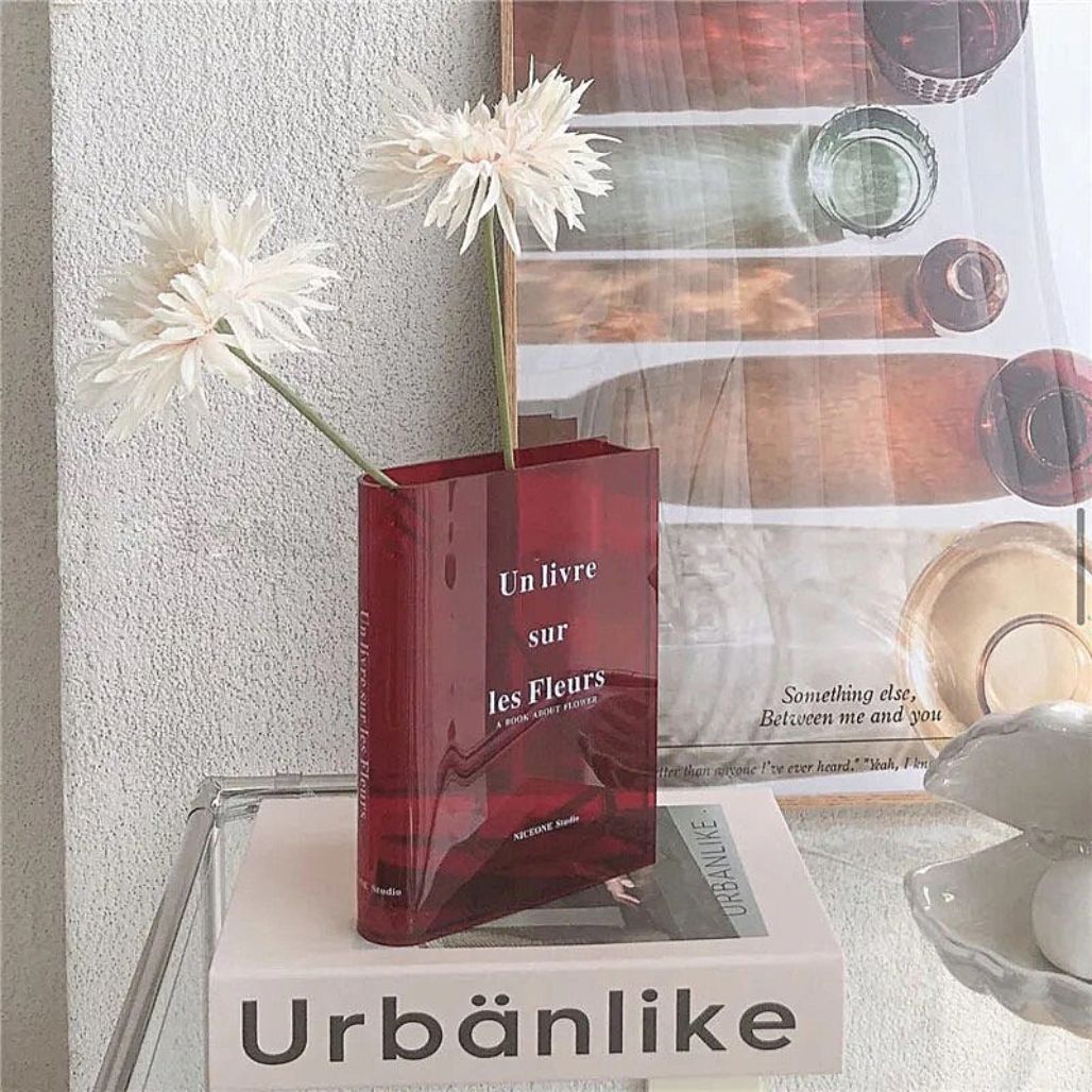 Book Shape Vase for Flowers Vase Decluttered Homes