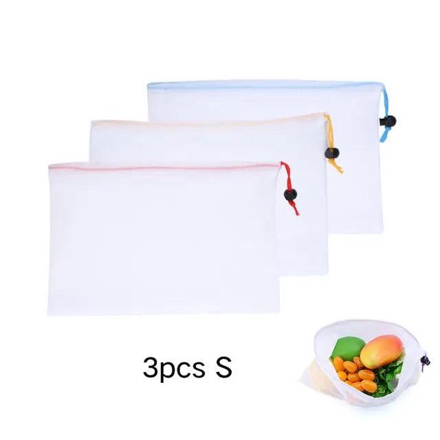 Decluttered Homes Reusable Produce Bags - Washable Mesh Bags for Grocery Shopping DeclutteredHomes Organizer Bag