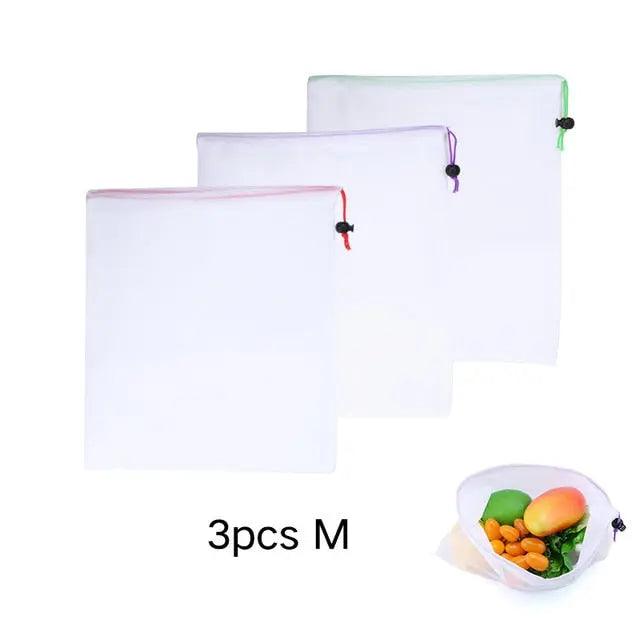 Decluttered Homes Reusable Produce Bags - Washable Mesh Bags for Grocery Shopping DeclutteredHomes Organizer Bag