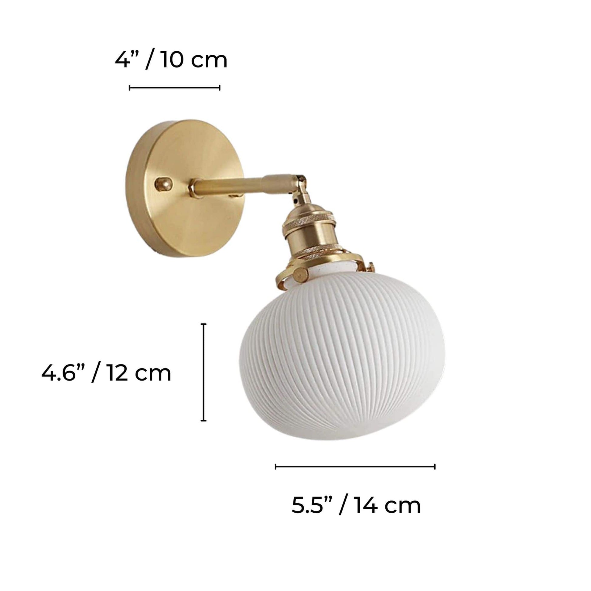 Japandi White Ceramic Wall Sconce Wall Sconce Decluttered Homes
