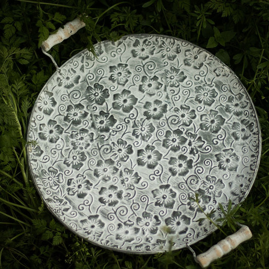 Farmhouse Serving Tray - Flora Tray Decluttered Homes