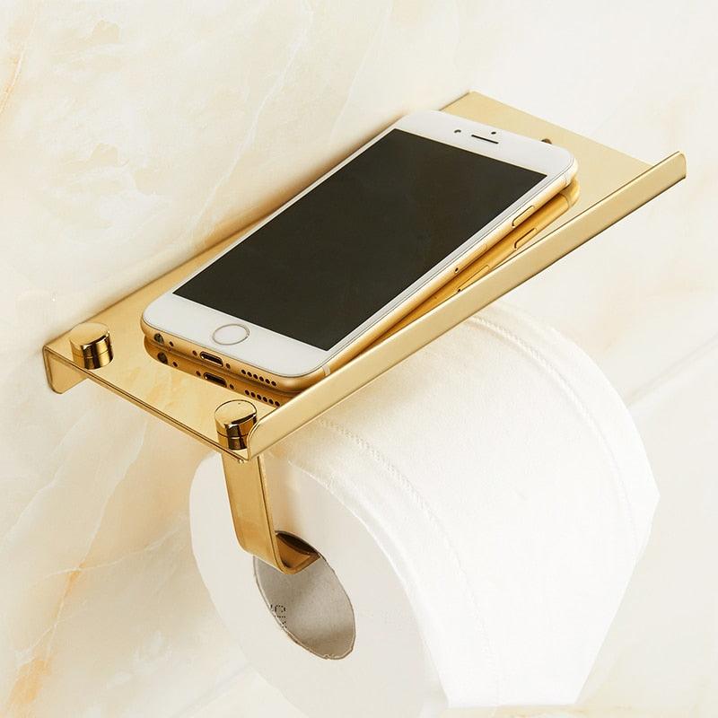 Bathroom Toilet Paper & Phone Holder Bathroom Toilet Paper Holder Decluttered Homes