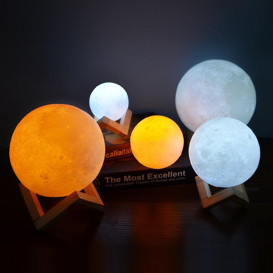 3D Print Moon Lamp LAMP Decluttered Homes