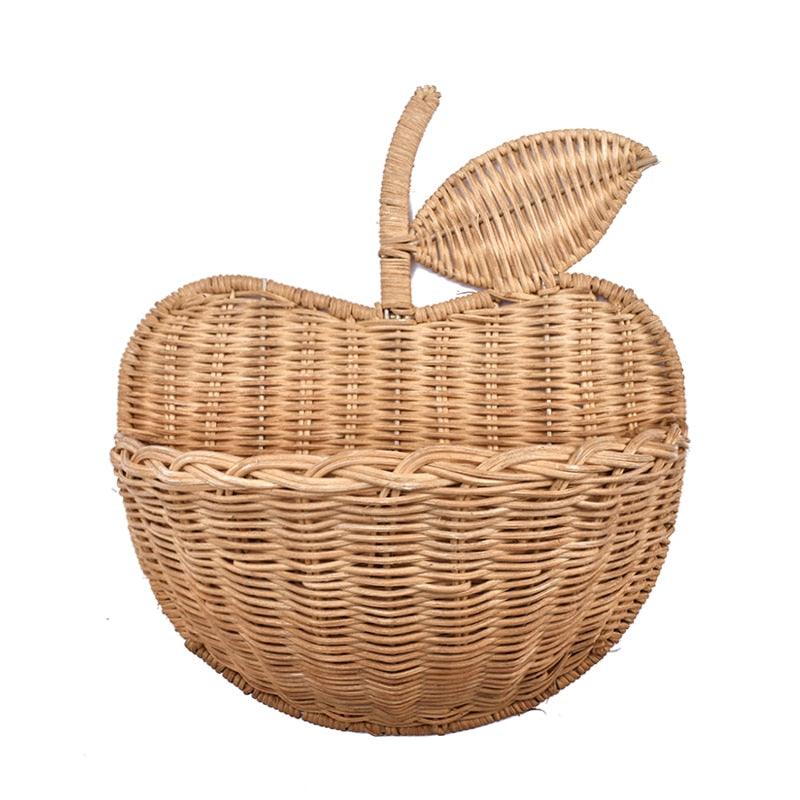 Wicker Wall Basket Apple Wall Basket Decluttered Homes