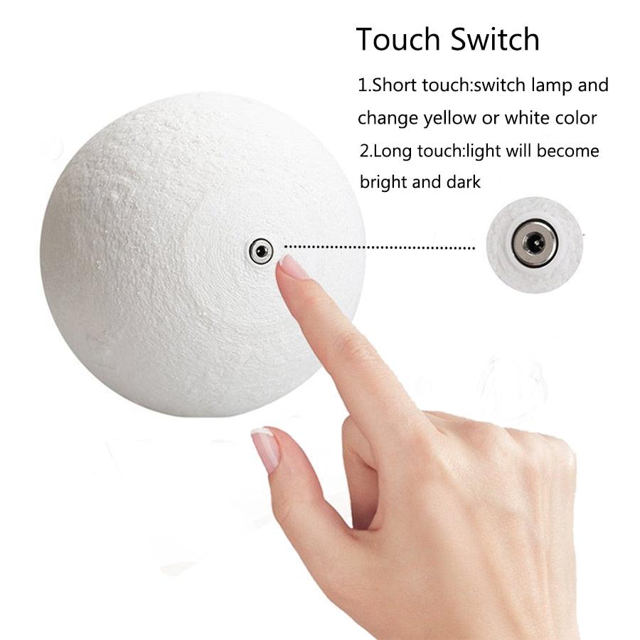 3D Print Moon Lamp LAMP Decluttered Homes