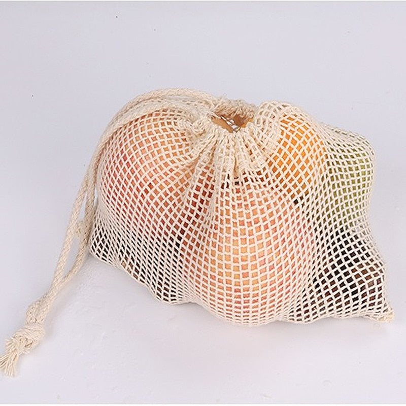 Reusable Cotton Mesh Produce Bag Reusable Cotton Mesh Produce Bag Decluttered Homes