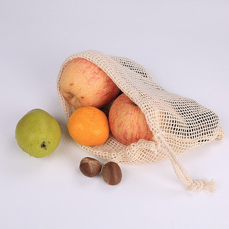 Reusable Cotton Mesh Produce Bag Reusable Cotton Mesh Produce Bag Decluttered Homes