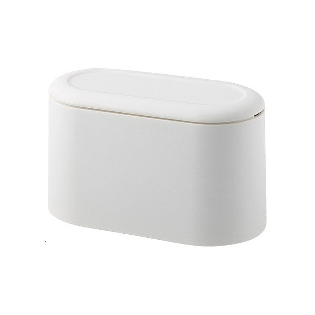 Mini Countertop Trash Can with Lid Mini Countertop Trash Can with Lid Decluttered Homes