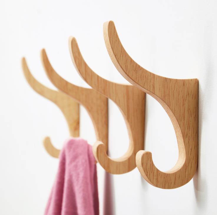 Decorative Natural Wood Coat Hanger Natural Wood Wall Hook Decluttered Homes