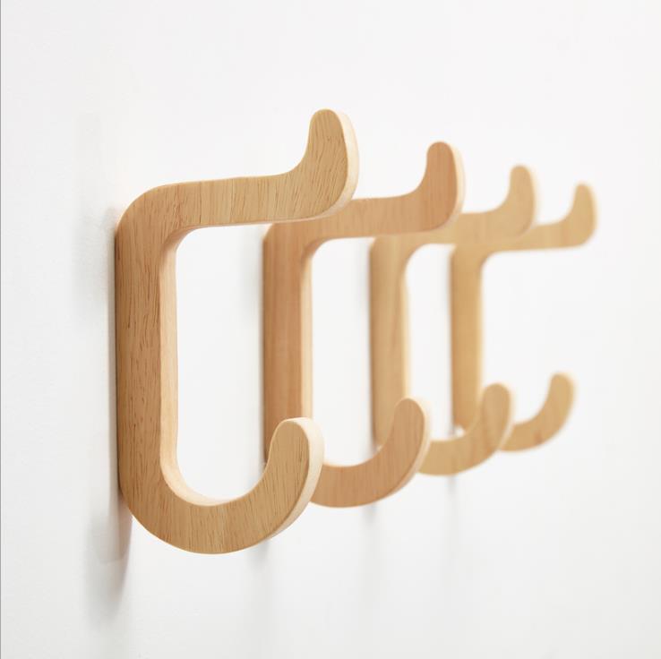 Decorative Natural Wood Coat Hanger Natural Wood Wall Hook Decluttered Homes
