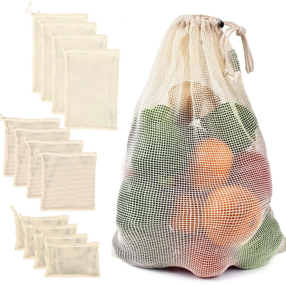 Reusable Cotton Mesh Produce Bag Reusable Cotton Mesh Produce Bag Decluttered Homes