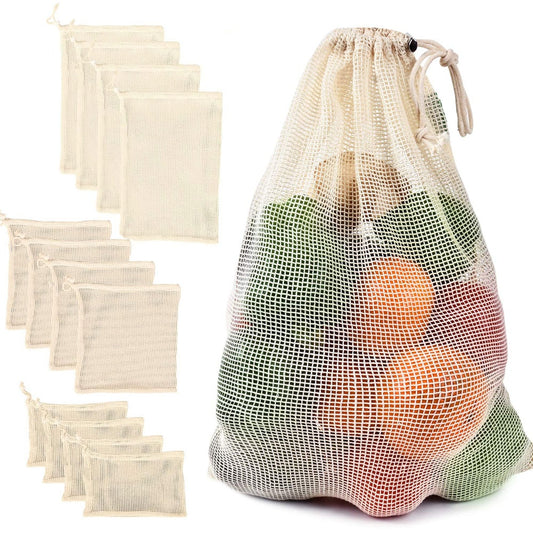 Reusable Cotton Mesh Produce Bag Reusable Cotton Mesh Produce Bag Decluttered Homes