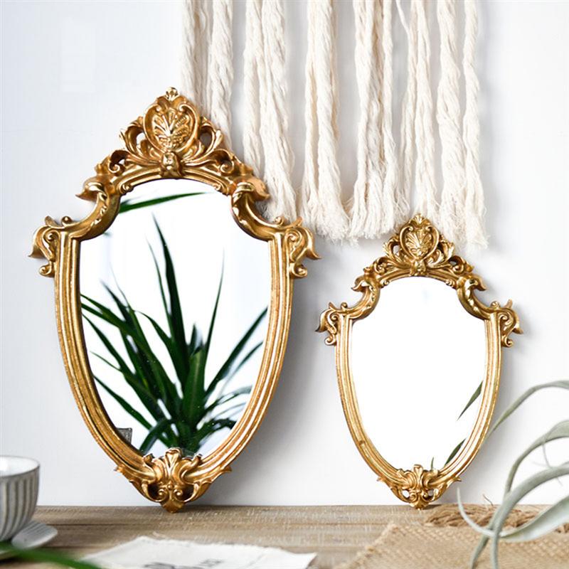 Decorative Mirror Gold Shield Shape Mirror Decluttered Homes