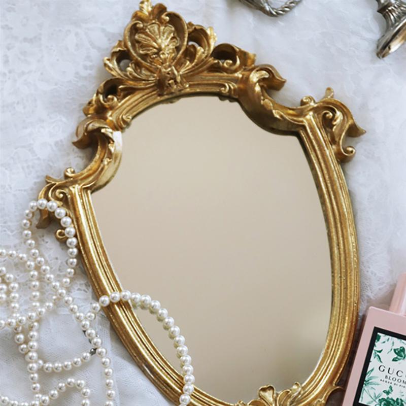 Decorative Mirror Gold Shield Shape Mirror Decluttered Homes