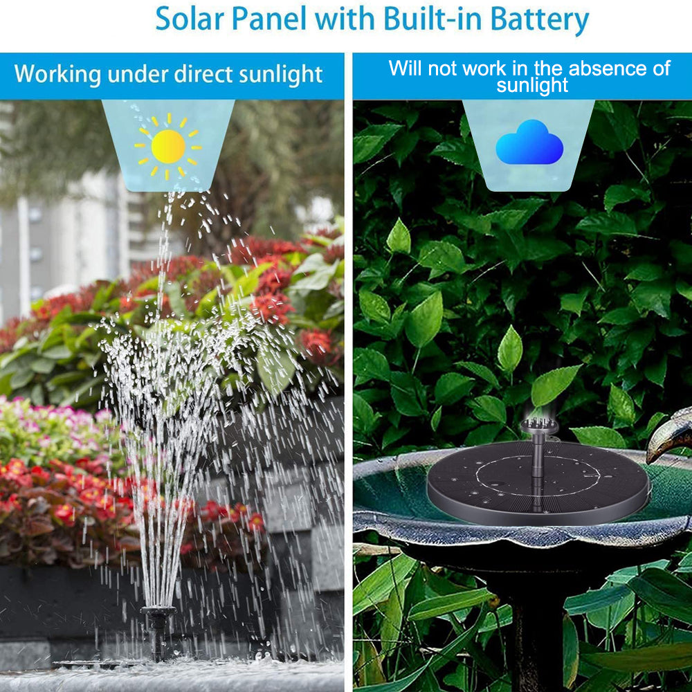 Sun-powered Water Fountains Solar Fountain Decluttered Homes