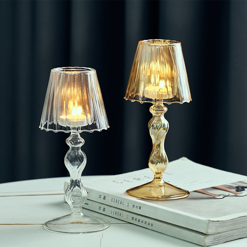 Vingtage Glass Candle Holder Candle Holders Decluttered Homes