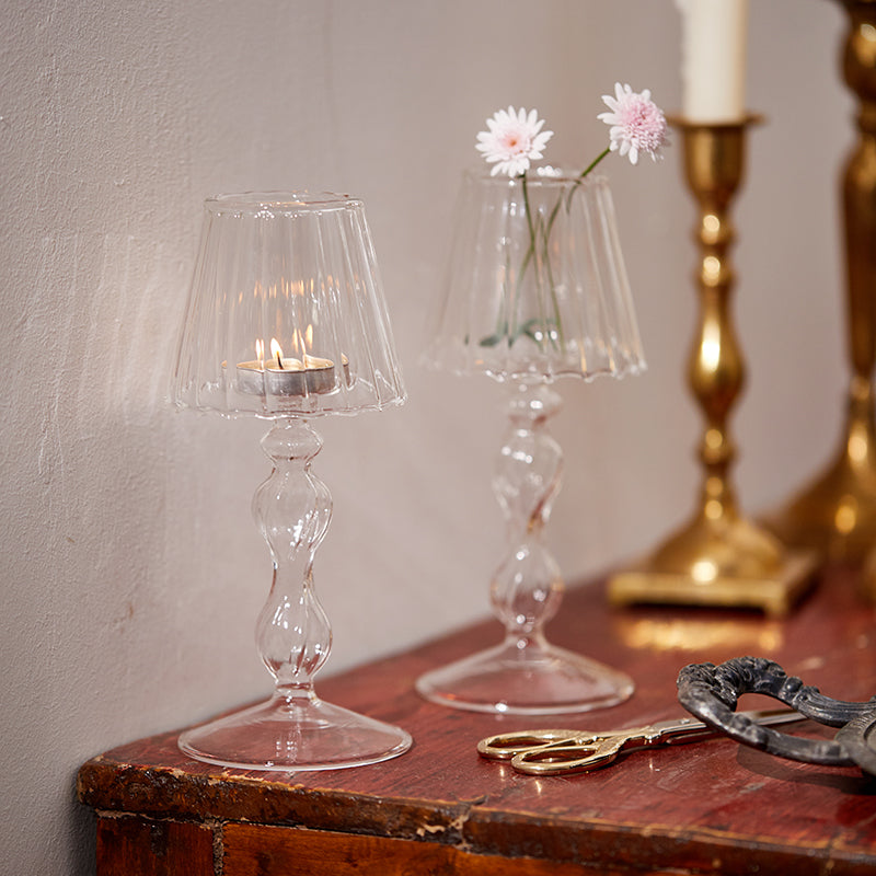 Vingtage Glass Candle Holder Candle Holders Decluttered Homes