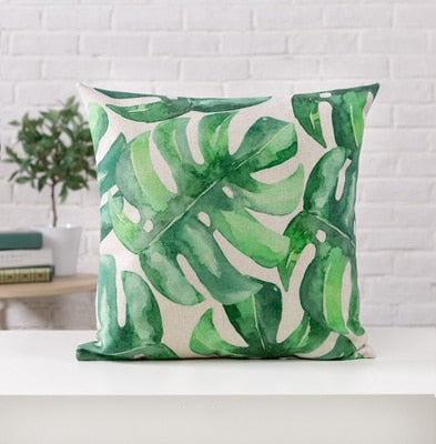Tropical Leaves Pillow Covers Pillow Covers Decluttered Homes
