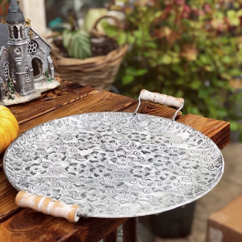 Farmhouse Serving Tray - Flora Tray Decluttered Homes