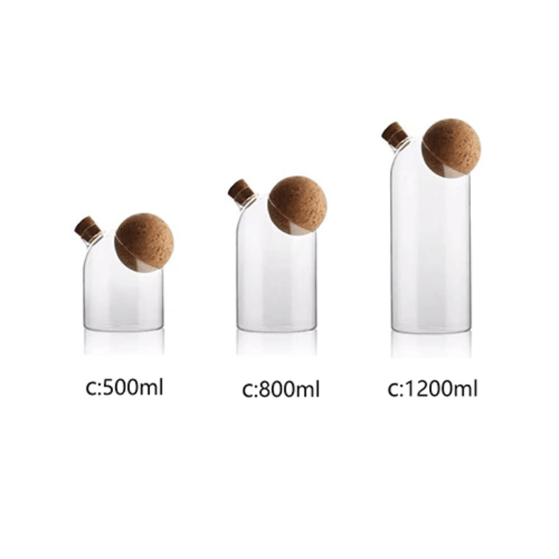 Glass Storage Jar With Cork Lid Ball Glass Storage Jar With Cork Lid Ball Decluttered Homes