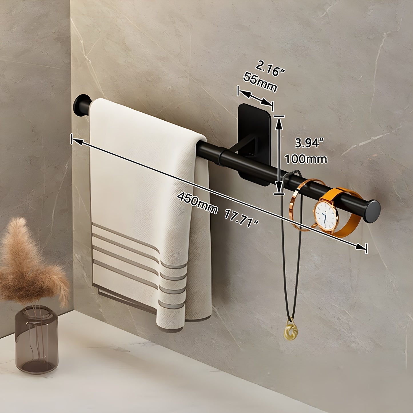 Bath towel holders for wall mounting