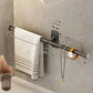 Practical towel rack for a tile wall