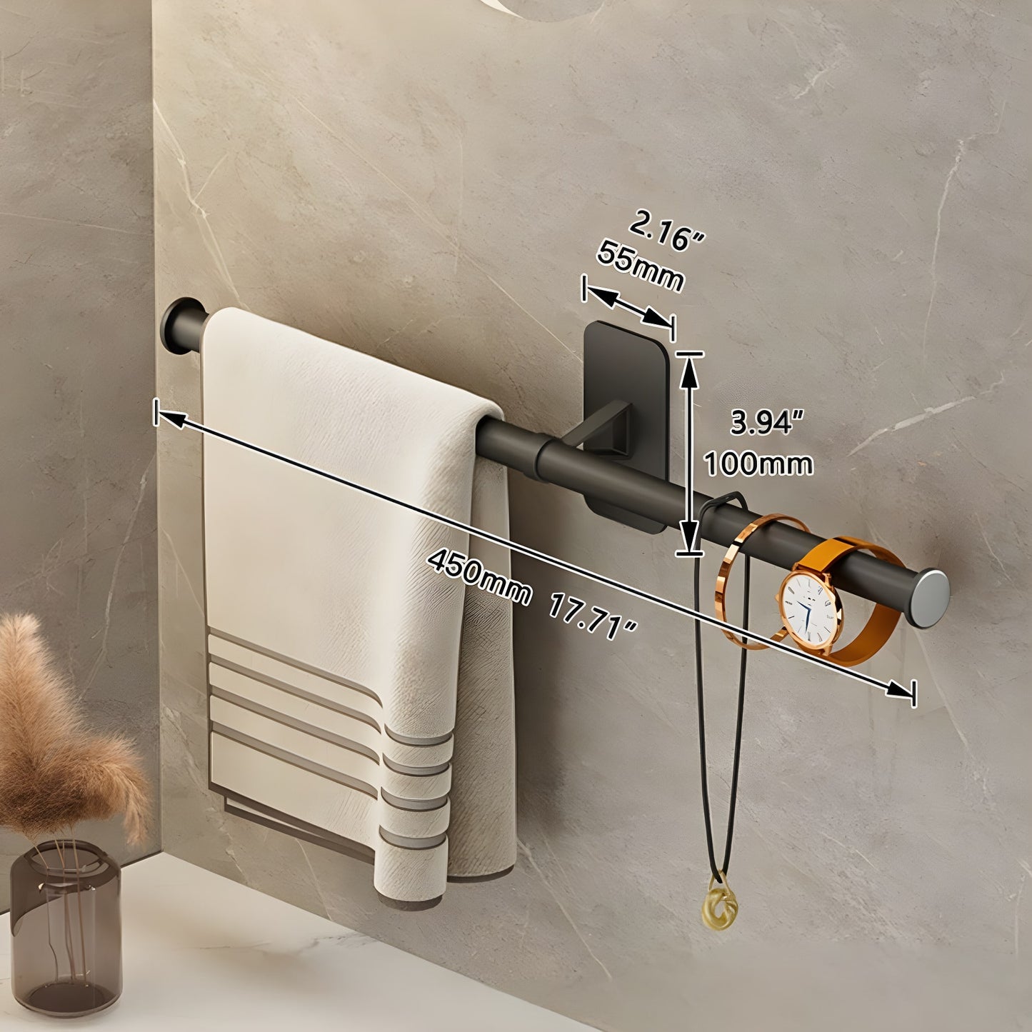 Wall-mounted bathroom accessories for organization