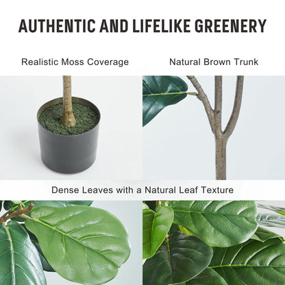 Premium Artificial Ficus Lyrata for Sophisticated Indoor & Outdoor Decor Artificial Tree Decluttered Homes