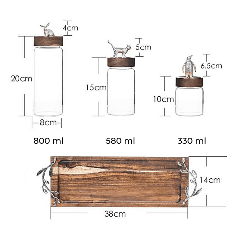 Nordic Glass Storage Jars with Original Wood Lid Nordic Glass Storage Jars with Original Wood Lid Decluttered Homes