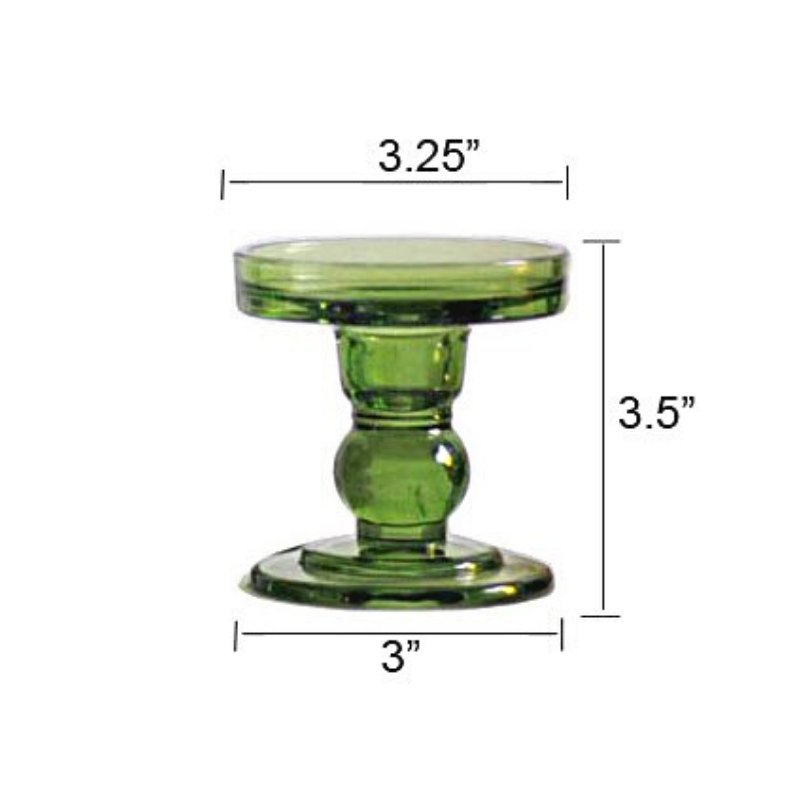 Green Glass Candlestick Holders Candle Holders Decluttered Homes