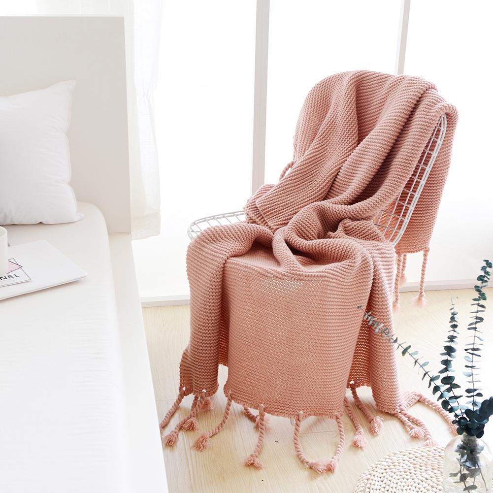 Knit Throw Blanket With Tassels – Decluttered Homes
