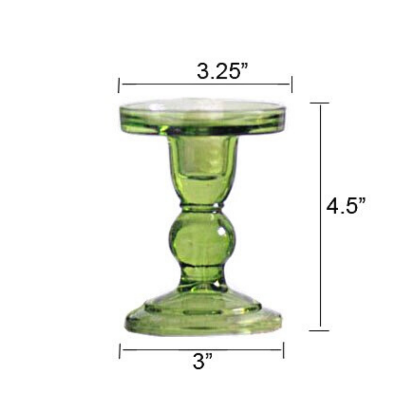 Green Glass Candlestick Holders Candle Holders Decluttered Homes