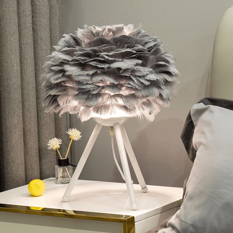 Feather Table Lamp LAMP Decluttered Homes