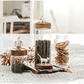 Nordic Glass Storage Jars with Original Wood Lid Nordic Glass Storage Jars with Original Wood Lid Decluttered Homes