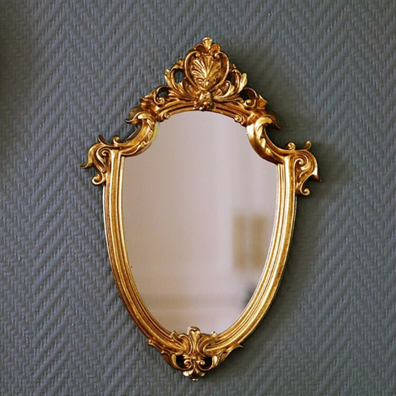Decorative Mirror Gold Shield Shape Mirror Decluttered Homes